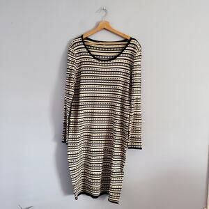 Sioni Woman's Striped Sweater Dress XL